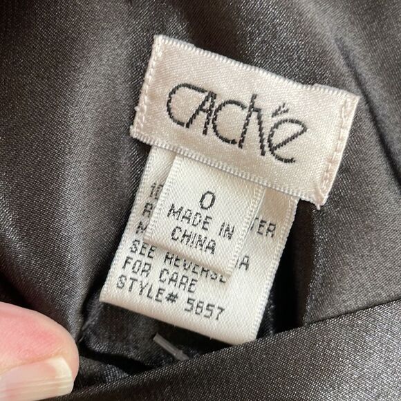 NEW WITH TAGS CACHE ACCORDION PLEATED WIDE LEG EVENING PANTS IN BLACK - Picture 6 of 9